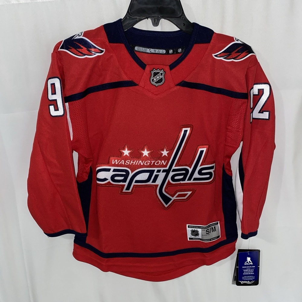 NWT Washington Capitals Evgeny Kuznetsov Red Premier Jersey Youth Small/Medium‎